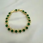 Pulsera Tennis Verde Circular - Imagen 3