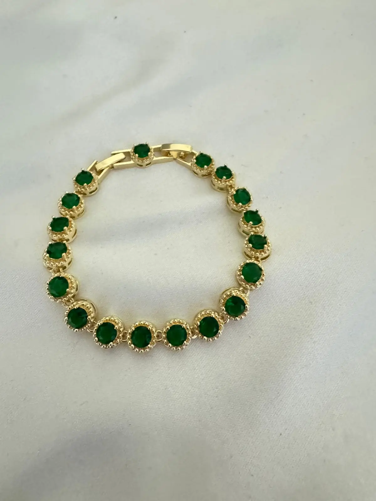 Pulsera Tennis Verde Circular