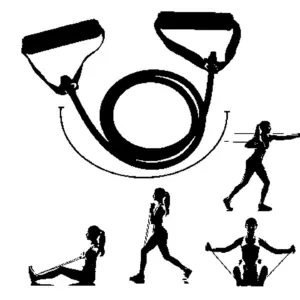 Banda Elástica para Ejercicio con Agarre 120 cm - Entrena Fuerza en Cualquier Lugar