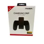 Empaque de cargador ergonómico DOBE para Joycon de Nintendo Switch, caja blanca con detalles rojos e negra del accesorio.