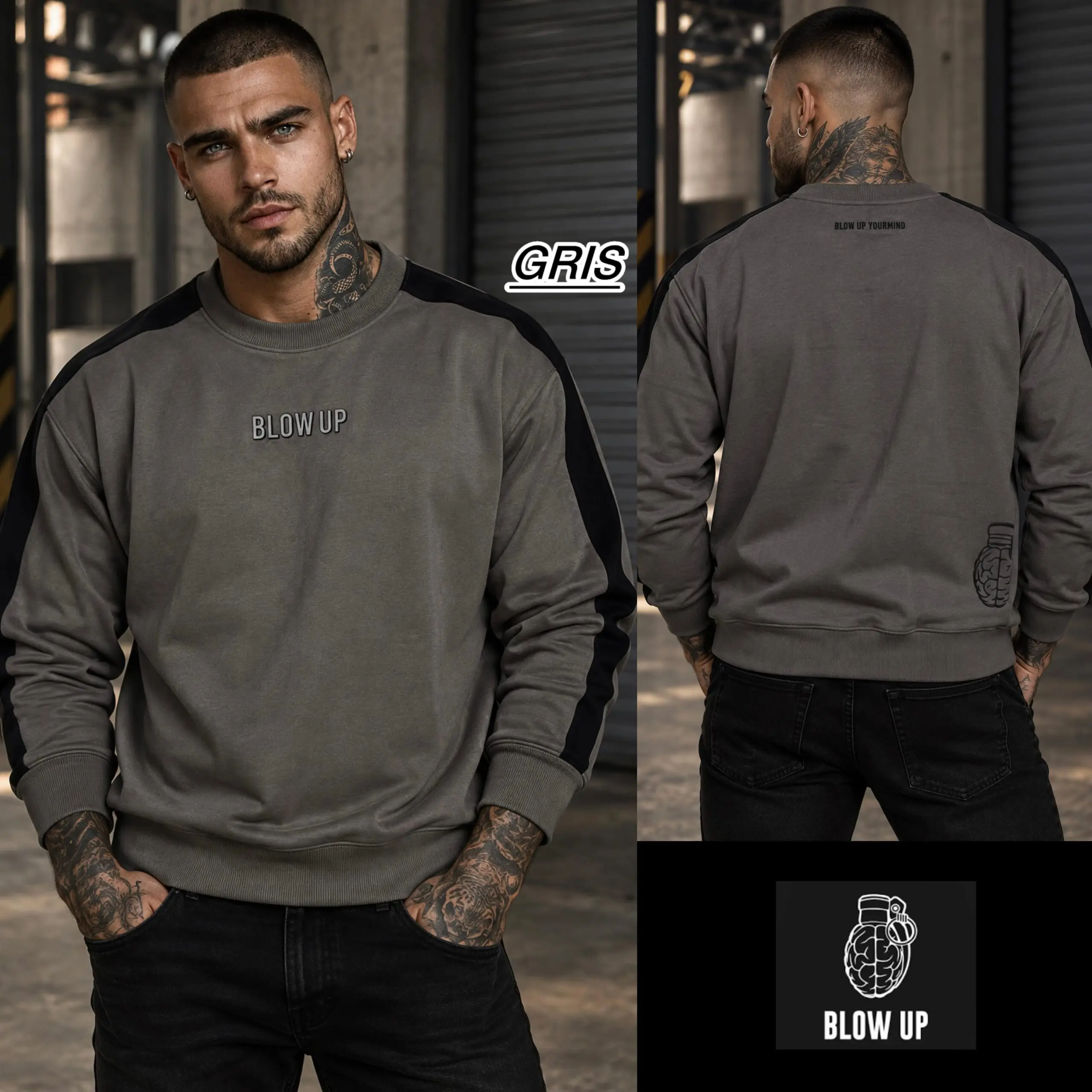 Buzo urbano de algodón burda para hombre - abriga tus días frescos con estilo cómodo