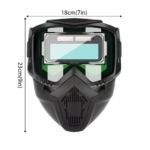 Máscara para soldar con oscurecimiento automático y visión panorámica - Protege tus ojos de la radiación con máxima precisión - Imagen 3