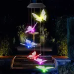 Candelabro Mariposas con Panel Solar