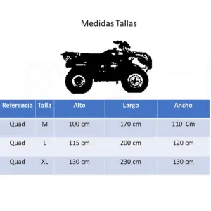 Carpa Pijama Cubierta para Cuatrimoto con Chapa de Seguridad - Protección Resistente