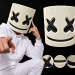 Máscara DJ Marshmello con ajuste cómodo y malla de visión - Destacas en fiestas y festivales con total comodidad - Imagen 3