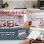 Porta rollos de cocina de pared adhesivo triple para film y aluminio - Organiza tu espacio y corta con precisión sin perforar