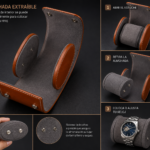 Set x2 Estuche Relojero Cilíndrico de Lujo - Protege sus relojes de rayones y golpes durante sus viajes - Imagen 3