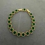 Pulsera Tennis Verde Circular