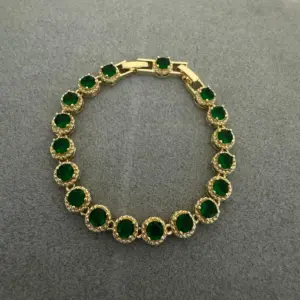 Pulsera Tennis Verde Circular
