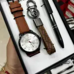 Reloj elegante de cuarzo con accesorios para caballero - Eleva tu presencia diaria con un estilo formal y distinguido - Imagen 2