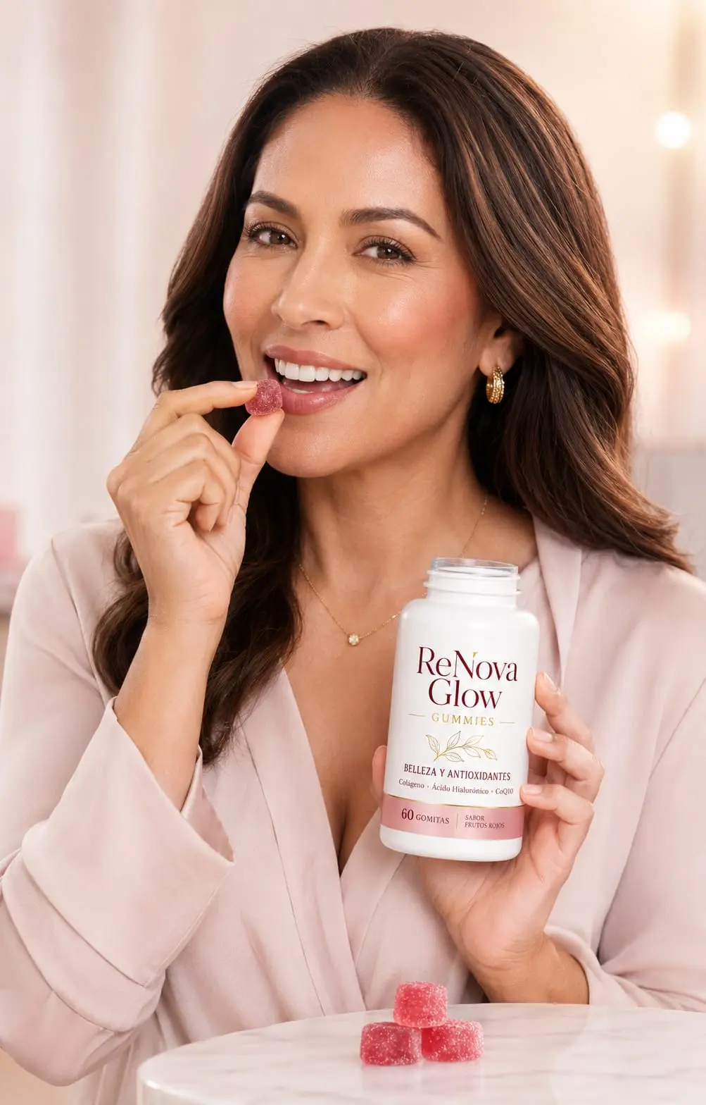 Set x2 Gomitas de colágeno y ácido hialurónico con frutos rojos - Nutres tu piel y fortaleces tu cabello diariamente