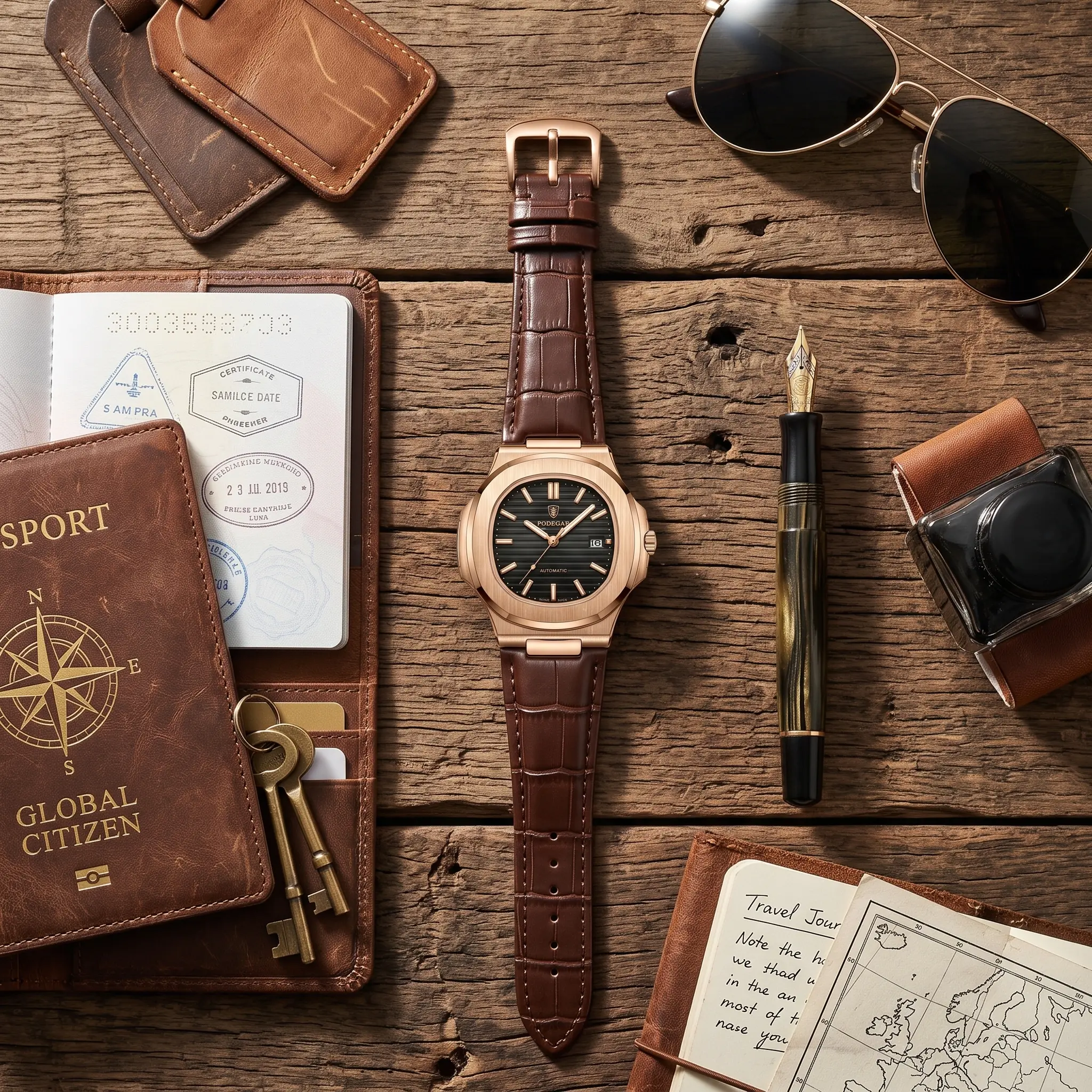 Reloj de pulsera Podeagar Executive formal para hombre - Proyectas éxito y distinción en cada reunión de negocios