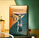 Masajeador facial y reductor de papada 4D con cabezales intercambiables dorados