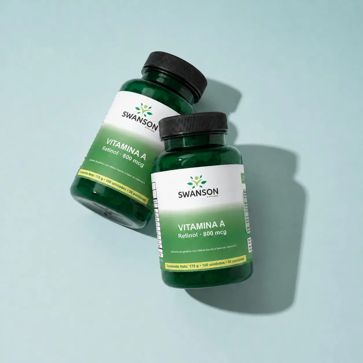 Set x2 Vitamina A Swanson cápsulas blandas 800 mcg - Protege tu visión y fortalece tus defensas diarias