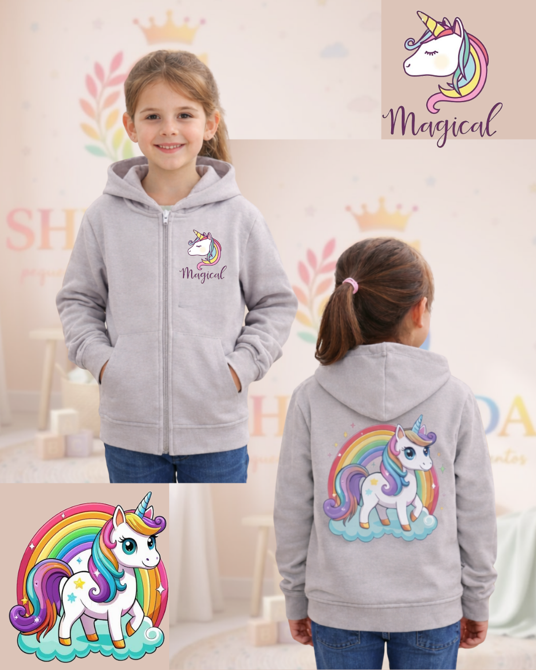 Buso Abierto para Niña Unicornio - Imagen 2