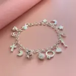 Pulsera de dijes colgantes de aleación con baño de rodio - Expresa tus metas personales y resalta tu estilo diario - Imagen 2