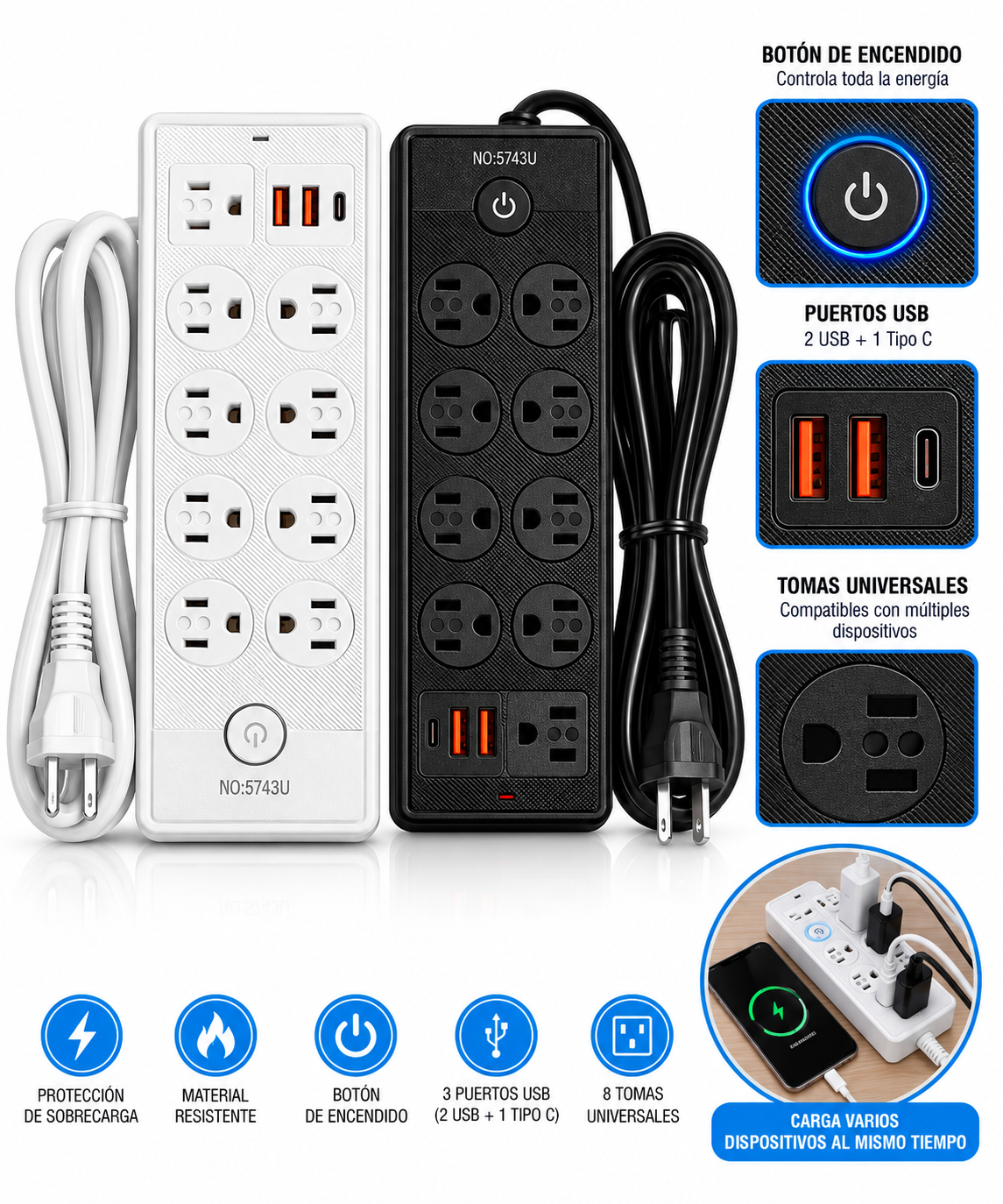 Regleta Multifuncional 5743U