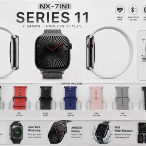 Smartwatch Series 11 NX-7In1 con siete correas intercambiables - cambia tu estilo diariamente mientras monitoreas tu salud