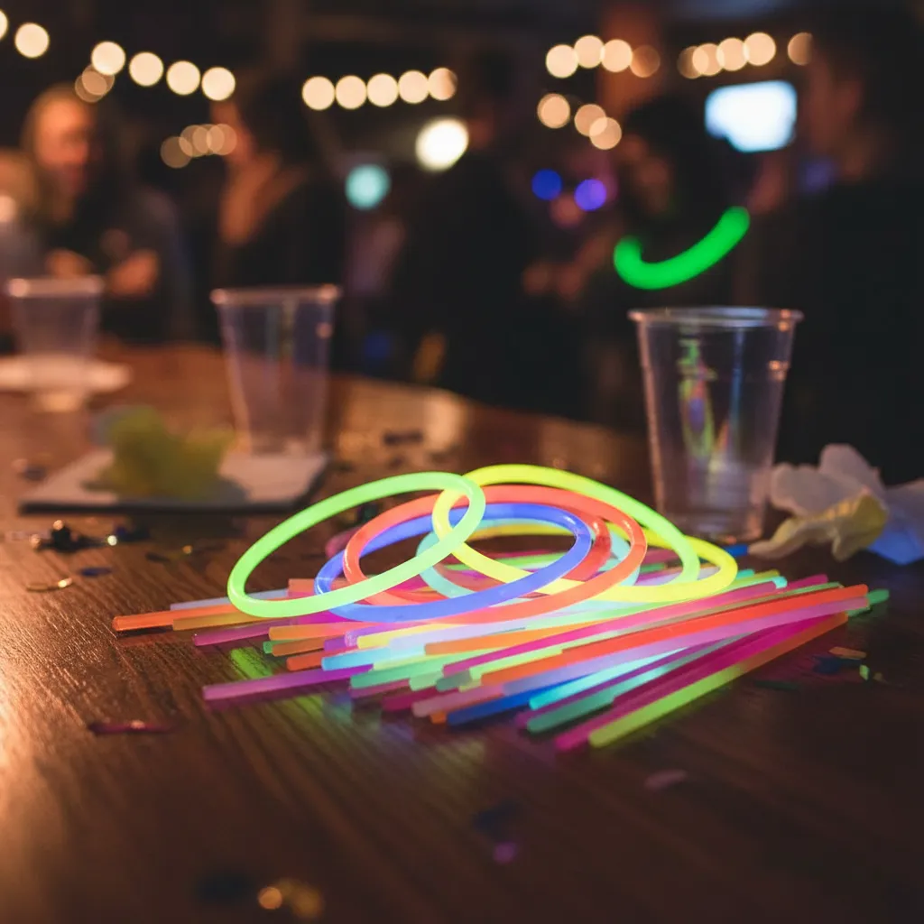 Manillas Neón Glow Stick Set x50 con conectores - iluminan tus fiestas y eventos temáticos con luz fluorescente intensa