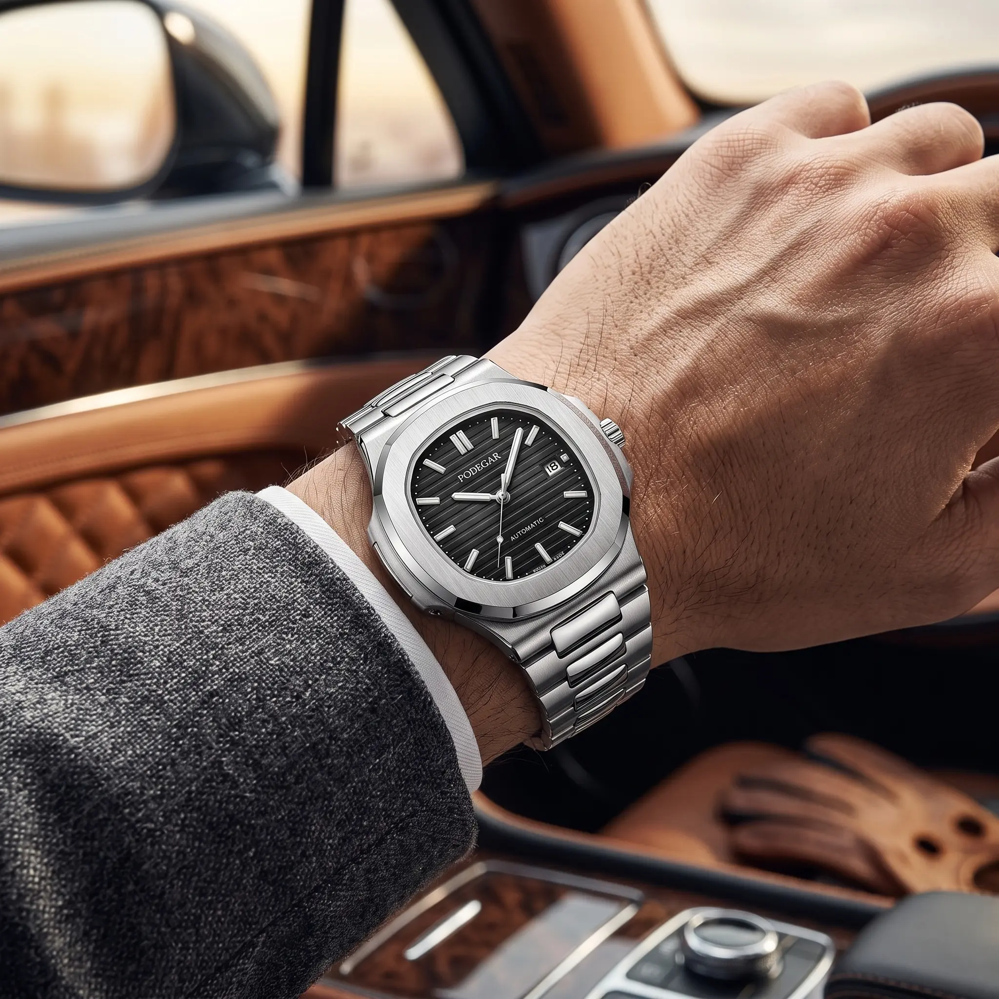 Reloj de pulsera Podeagar Executive formal para hombre - Proyectas éxito y distinción en cada reunión de negocios - Imagen 2