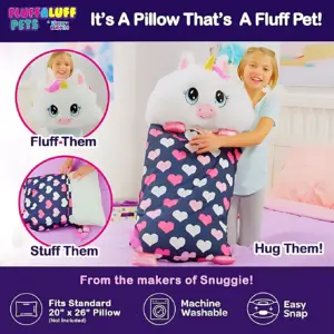 Funda almohada Happy Napper unicornio transformada en saco de dormir