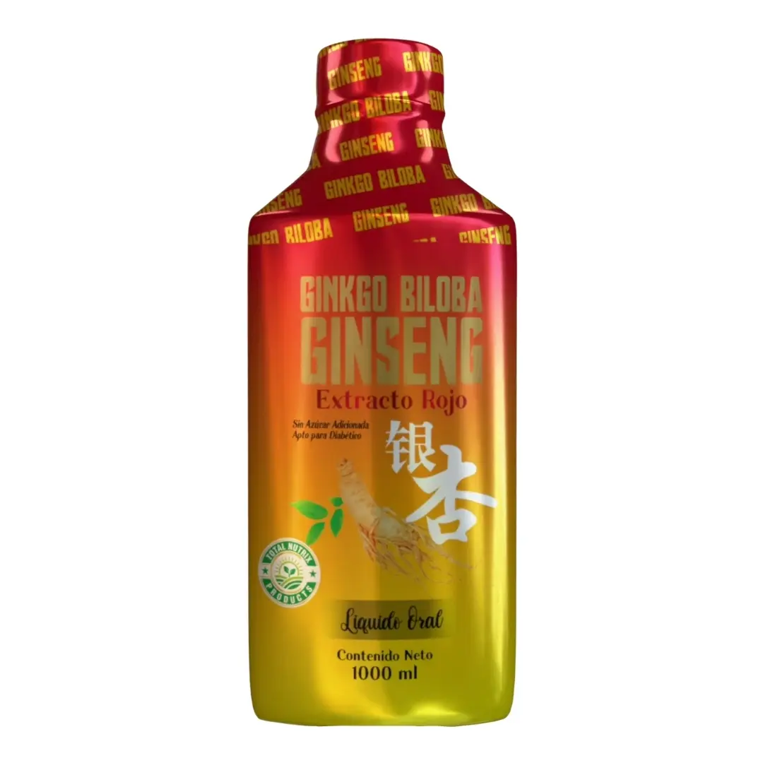 Set x2 Jarabe de Ginseng Rojo 1000 ml Total Nutrix - Aumenta tu energía física y concentración mental