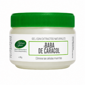 Frasco de gel facial con baba de caracol Botanica Face de 60 gramos con tapa verde