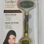 Detalle del cabezal grande para mejillas y cabezal pequeño para contorno de ojos del rodillo de jade