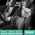 Cojín ergonómico transpirable para asiento de carro con soporte lumbar