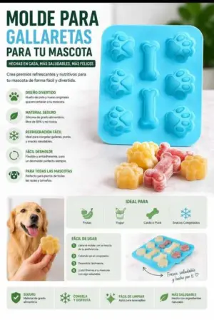 Moldes de Silicona para Galletas Caninas Set x5 - Hornea premios caseros para mascotas