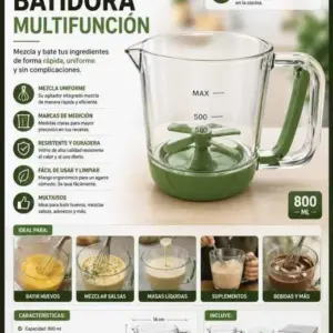 Taza Batidora Multifunción 800 Ml Bs