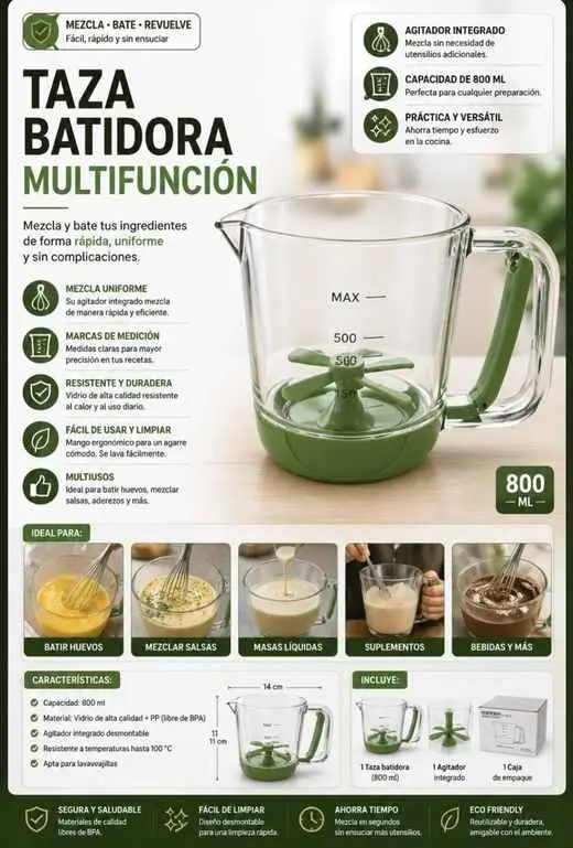 Taza Batidora Multifunción 800 Ml Bs