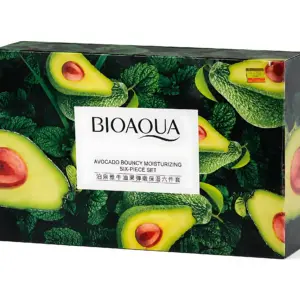 Kit Bioaqua de Aguacate Set de 6 Piezas para el Rostro - Hidrata tu Piel a Fondo