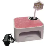Lámpara UV LED cuadrada de 288W para uñas en gel con parte superior rosa brillante, brazo flexible y adaptador de corriente incluido.