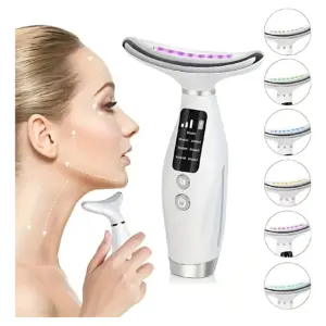 Masajeador Digital de Papada y Cuello con Pantalla y Luz LED - Cuidado Diario