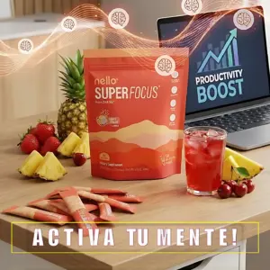 Nello Superfocus Fruit Punch + Cafeina - Mejora tu Concentración Diaria