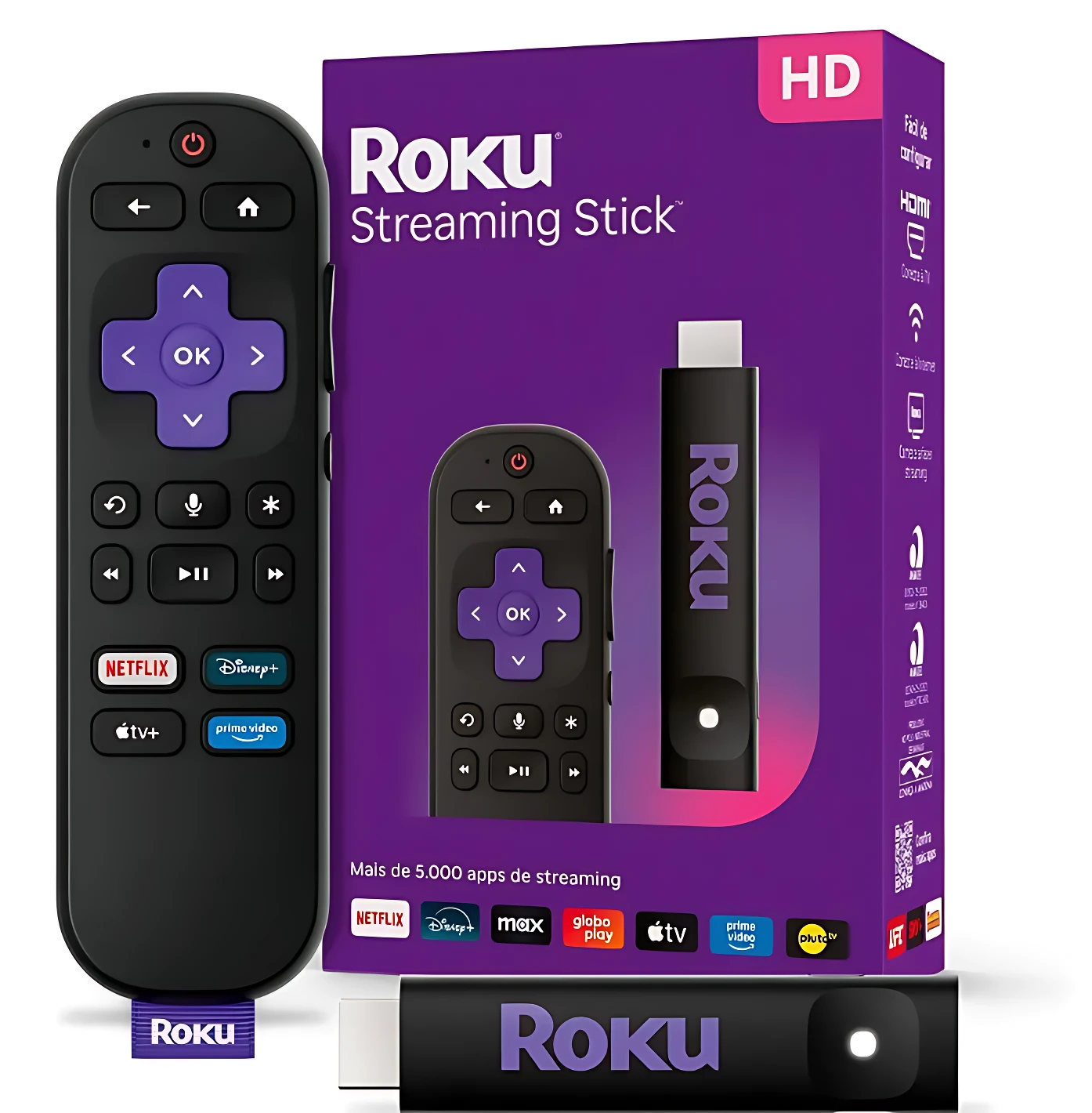 Roku Streaming Stick con Control Remoto por Voz - Convierte tu TV en Smart TV