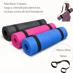 Set x2 Colchoneta mat básica para ejercicio y yoga - Protege tus articulaciones y aísla la temperatura del suelo