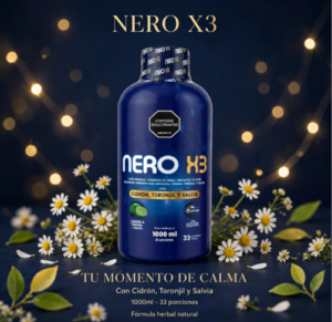 Set x3 Suplemento líquido relajante natural Nero V L con Stevia - ayuda a calmar el sistema nervioso