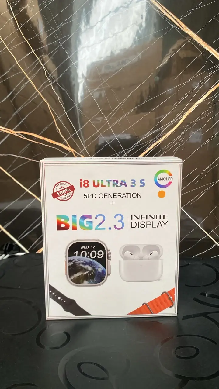 Smartwatch I8 Ultra 3S con audífonos y pantalla AMOLED - Centraliza tus llamadas y controla tu actividad física diariamente
