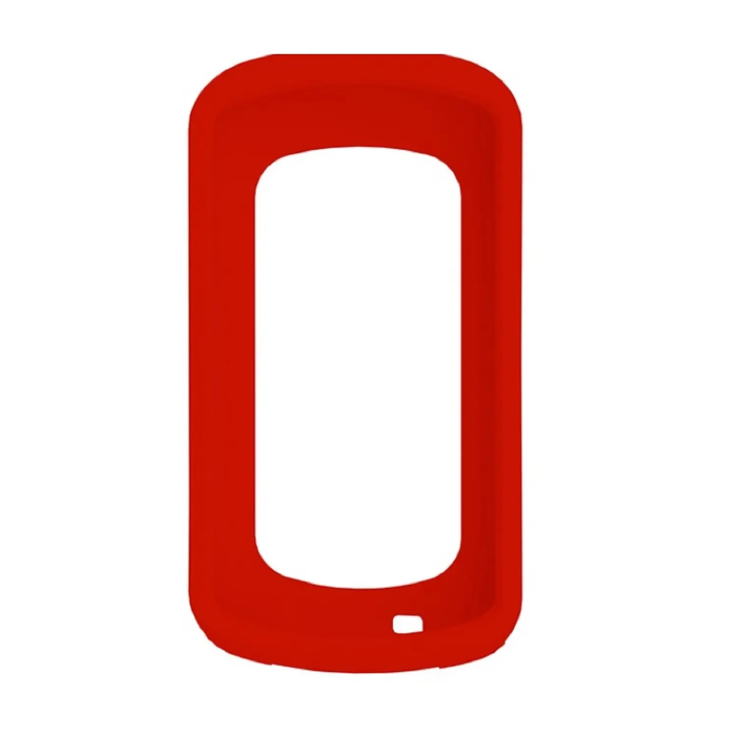 Funda protectora roja para Garmin GPS de ciclismo, con bordes redondeados y recortes para pantalla y botones.