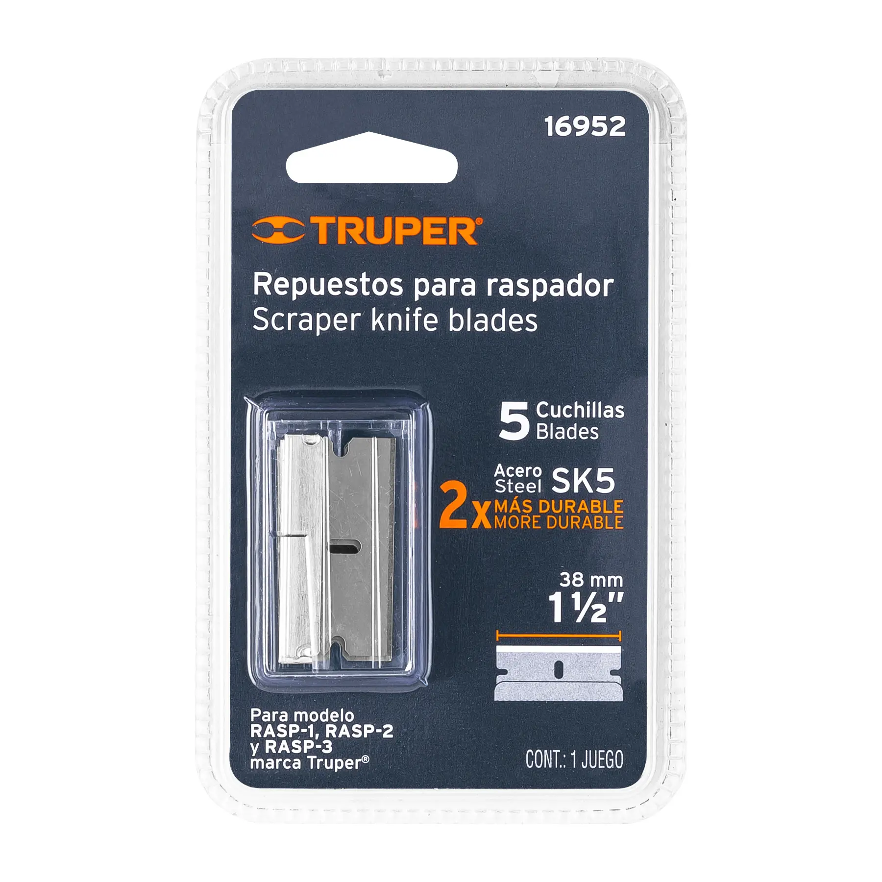 Navajas Acero Sk5 Raspador Rasp-2 - Imagen 2