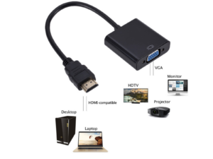Set x2 Adaptador Convertidor HDMI a VGA con Audio y Cable Jack - Conecta tus dispositivos modernos a pantallas tradicionales sin complicaciones