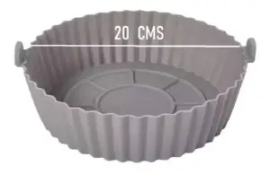 Set x2 Protector de silicona lavable para freidora de aire de 20 cm - Evita que los alimentos se peguen y facilita la limpieza