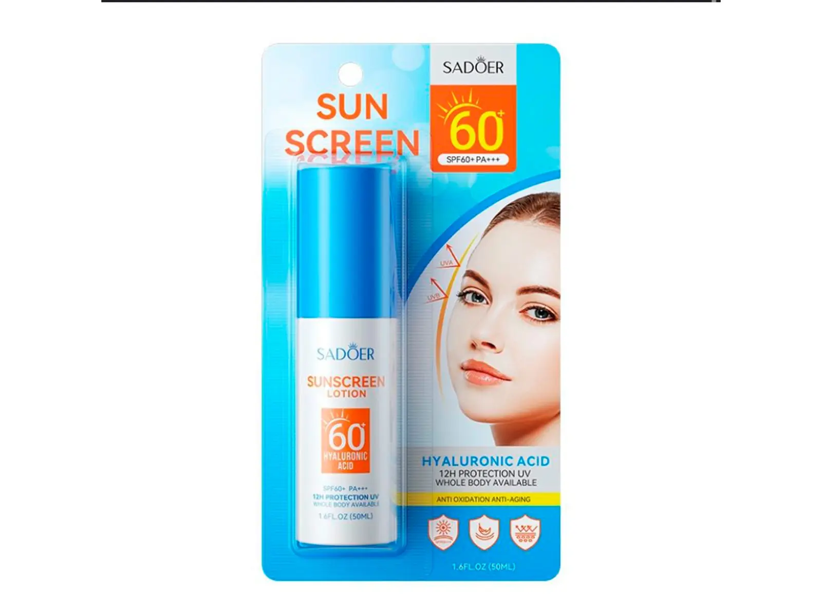 Set x2 Protector solar facial y corporal con ácido hialurónico FPS 60 - hidrata tu piel profundamente mientras previene el envejecimiento