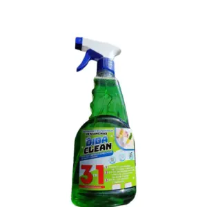 Spray Bida Clean con líquido verde, atomizador blanco y azul, etiqueta con número 31 rojo, para protección antiempañante de visores y espejos.