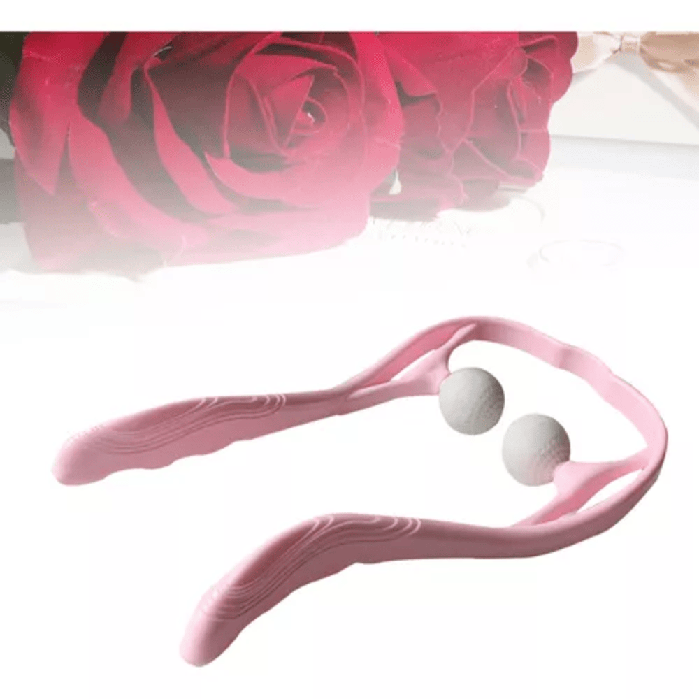 Set x2 Dispositivo ergonómico portátil para masajear cuello y hombros - Alivia la tensión muscular diaria desde casa - Imagen 2