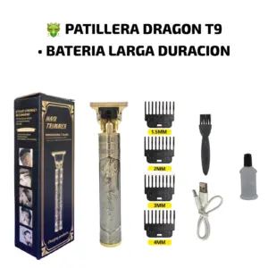 Set x2 Máquina patillera eléctrica T9 para cabello y barba - Recorta sin irritar tu piel
