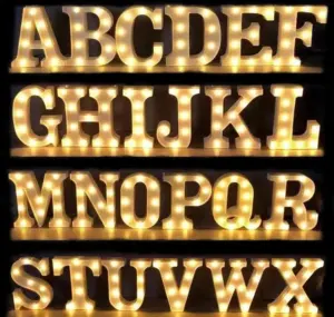 Letra Led (N) Cálida Decorativa