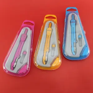 Set x5 Compás escolar Yalong con estuche y minas para dibujo técnico - Permite trazar circunferencias exactas con total estabilidad